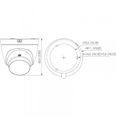 HDCVI видеокамера 2 Мп Dahua DH-HAC-HDW1200CLQP-IL-A (2.8 мм) со встроенным микрофоном для системы видеонаблюдения